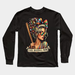 The Warrior Woman Cool Baseball Mom Long Sleeve T-Shirt